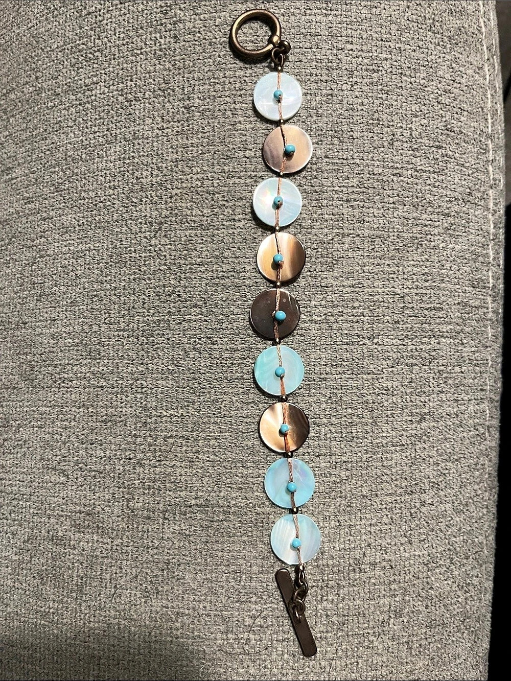 Sigrid Olsen beaded bracelet in Blue & Brown Like New
